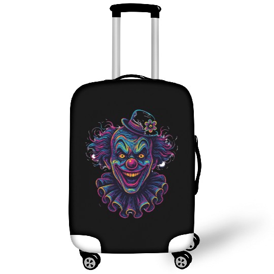 Neon Horror Clown Art Luggage Covers