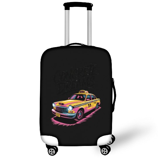 Vibrant Taxi Dreams Illustration Luggage Covers