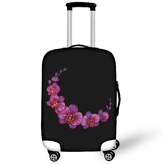 Violet Moon Orchid Flower branch illustration Luggage Covers