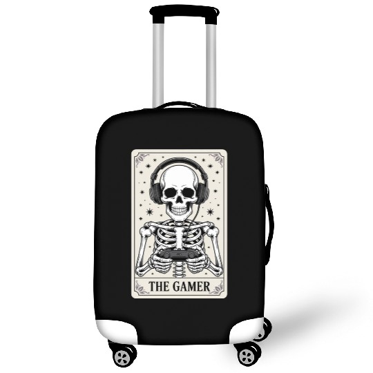 Tarot Card Skeleton Video Game Halloween Gamer Luggage Covers