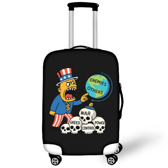 Angry Uncle America Confronts Global Enemies Luggage Covers