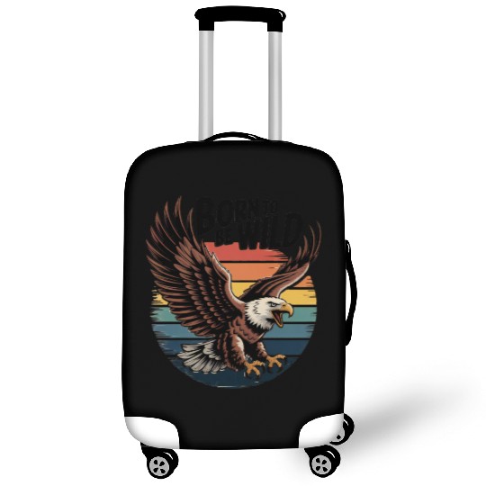Born to Be Wild Eagle Illustration Luggage Covers