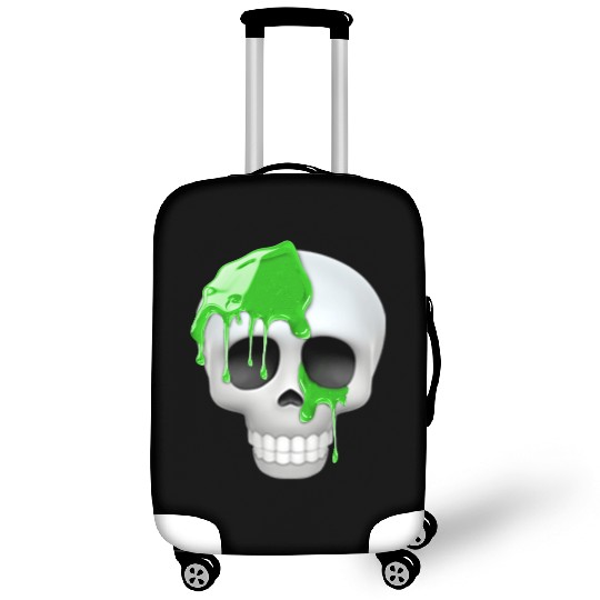 skull toxic emoticon Luggage Covers