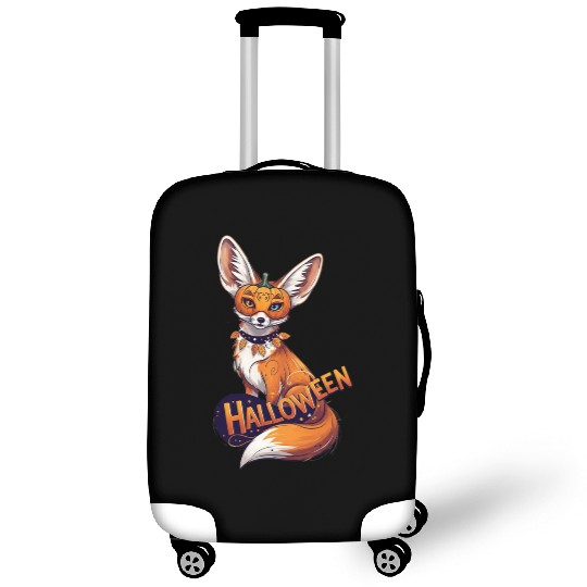Enchanted Fox with Jack-o-Lantern Mask Luggage Covers