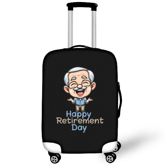 Joyful Retirement Celebration Illustration Luggage Covers