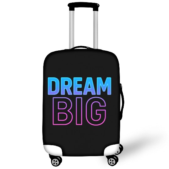 Dream Big Neon Retro Typography Luggage Covers