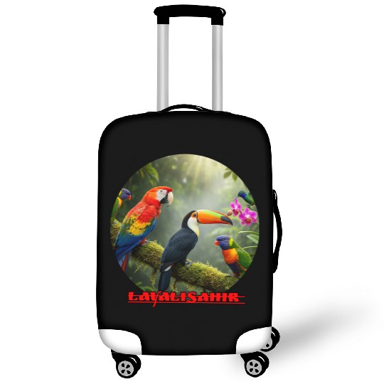 Vibrant Tropical Bird Collection Design Luggage Covers