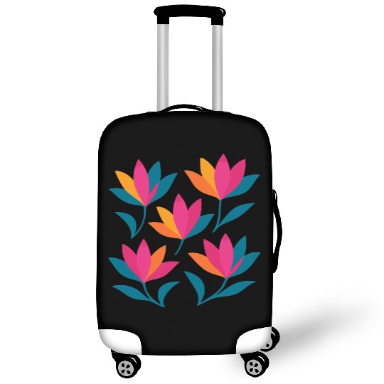 Colorful Abstract Tulips Graphic Luggage Covers