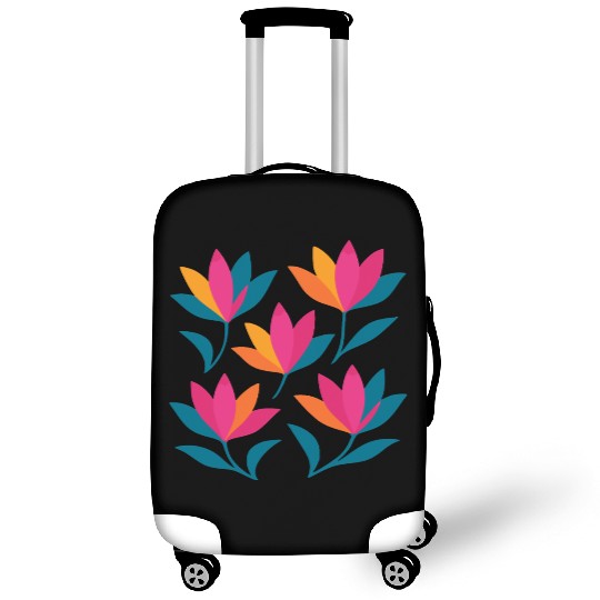 Colorful Abstract Tulips Graphic Luggage Covers
