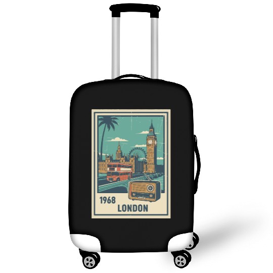 Vintage London 1968 Retro Travel Poster Luggage Covers