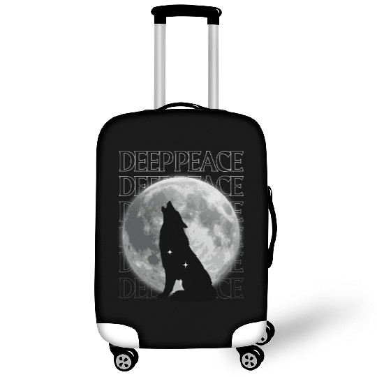 Wolf Howling at Full Moon Design Luggage Covers