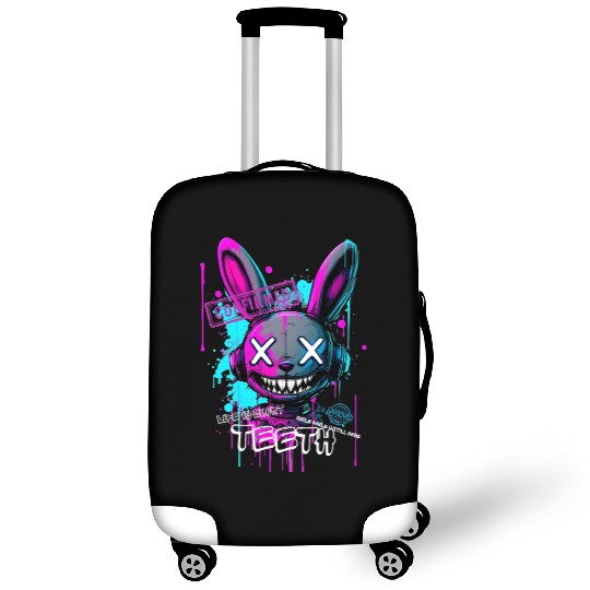 Graffiti Bunny Teeth Streetwear Luggage Covers