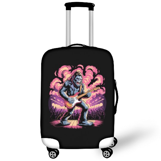 Rocking Sasquatch Guitar Legend at Concert Stage Luggage Covers