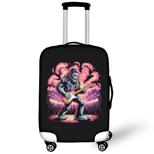 Rocking Sasquatch Guitar Legend at Concert Stage Luggage Covers