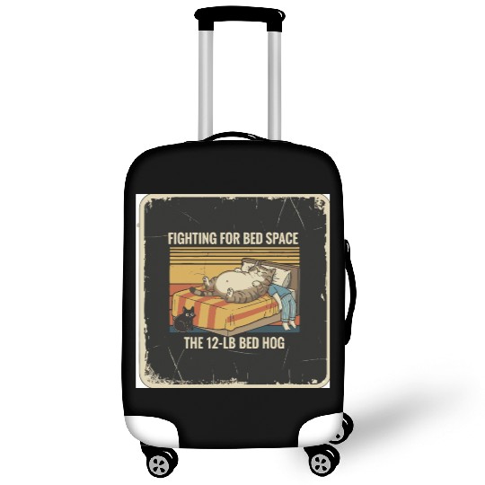 Fighting for Bed Space Cat Design Luggage Covers