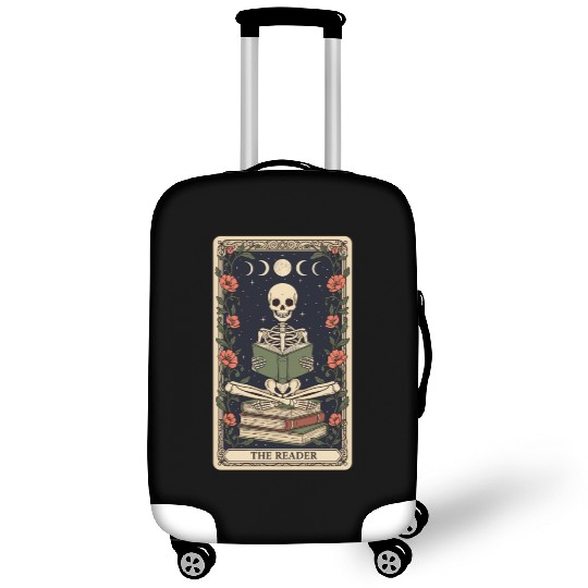 Celestial Skeleton Reading Tarot Luggage Covers