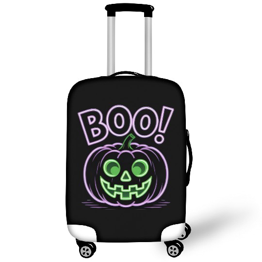 Neon Jack-O-Lantern Halloween Design Luggage Covers