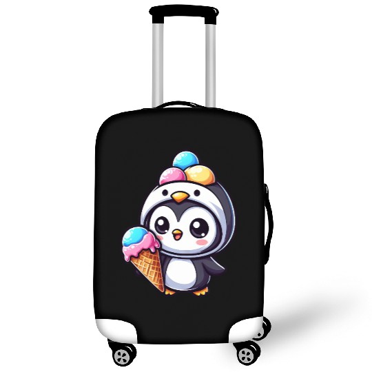 Funny penguin ice cream sweet cartoon summer Luggage Covers