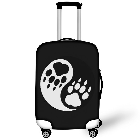 wolf paw ying yang Luggage Covers