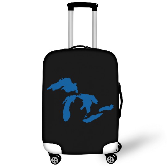 The Great Lakes Design Michigan SIlhouette Vector Luggage Covers