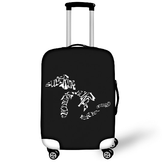 Great Lakes Words Design Luggage Covers