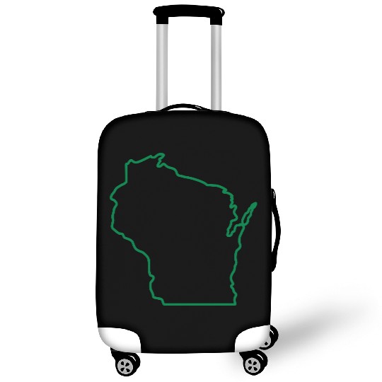 Wisconsin State Outline Design Luggage Covers