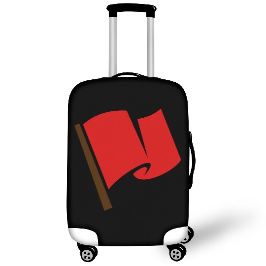 Waving Red Flag Luggage Covers