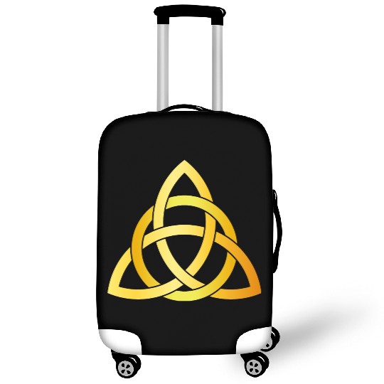 Original Triquetra circle celtic knot gold Luggage Covers