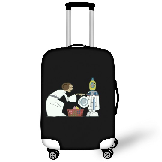 Funny Star Wars r2d2 and Leia comic Luggage Covers