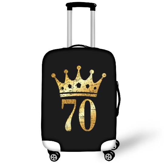 70th Birthday & Anniversary Crown (Golden-Yellow) Luggage Covers