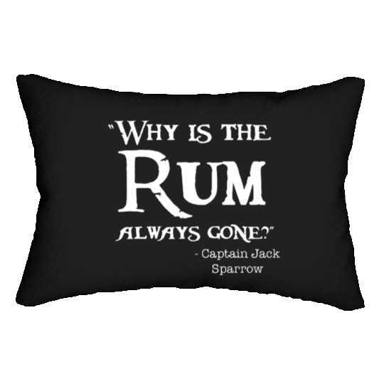 Disney Captain Jack Sparrow Why is the Rum Always Lumbar Pillows