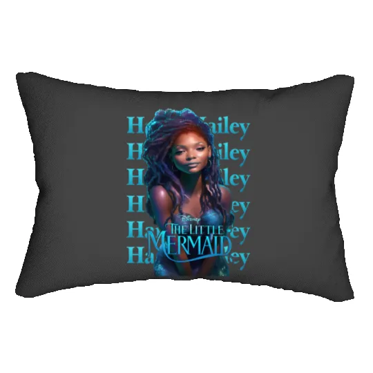 Little Mermaid Halle Bailey Lumbar Pillows, Disneyland the Little Mermaid Lumbar Pillows