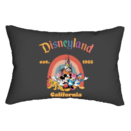 Disneyland Est 1955 California Comfort Colors Lumbar Pillows, Vintage Disneyland Lumbar Pillows