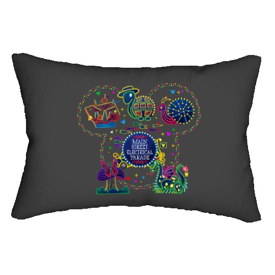 Main Street Electrical Parade Lumbar Pillows, Disney Family Vacation Lumbar Pillows