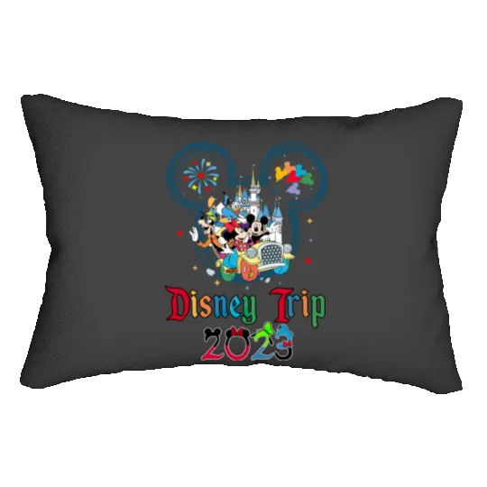 Custom Disney Trip 2023 Lumbar Pillows, Disney Vacation 2023 Lumbar Pillows