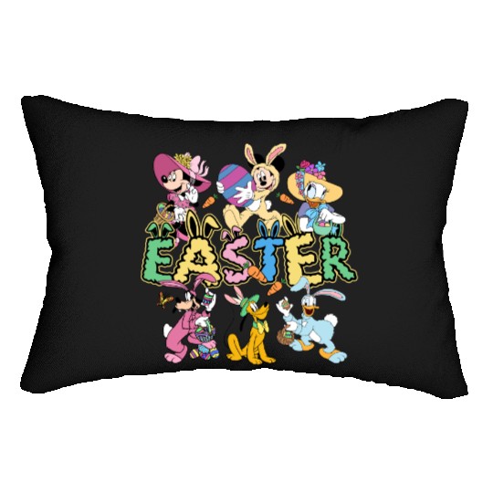 Mickey & Friends Lumbar Pillows,Retro Disney Easter Lumbar Pillows