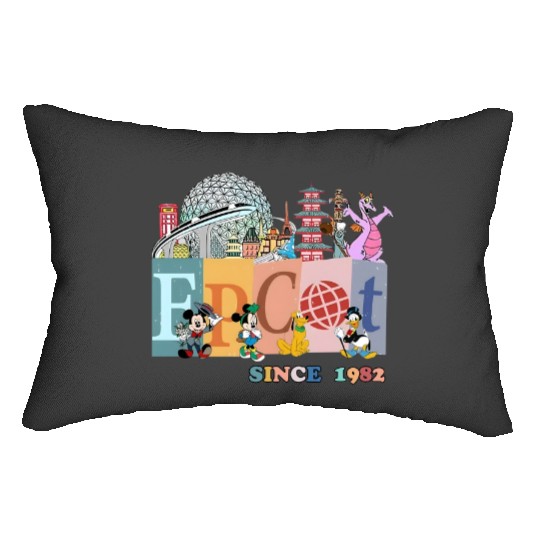 Disney Epcot Since 1982 Comfort Colors Lumbar Pillows, Disney Trip Family Lumbar Pillows