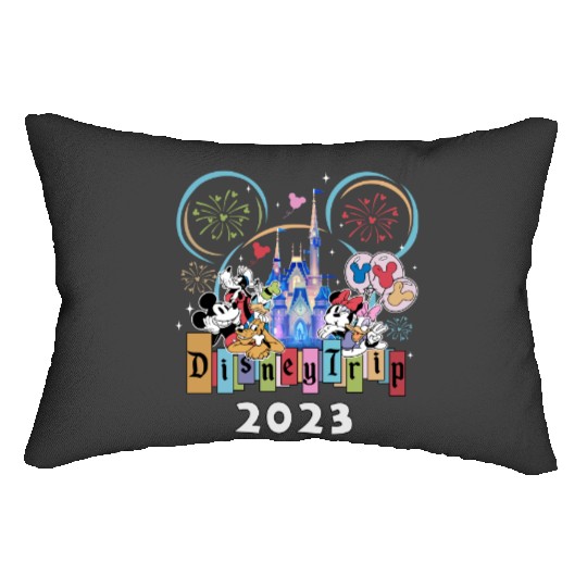Disney Trip 2023 Family Lumbar Pillows, Mickey And Friends 2023 Lumbar Pillows