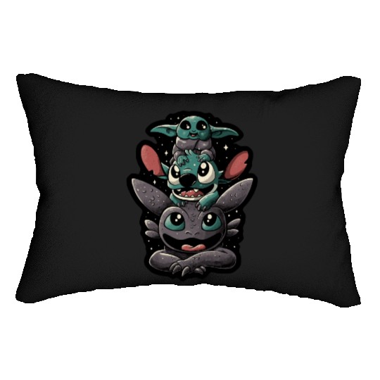 Disney Stitch and Toothless Lumbar Pillows