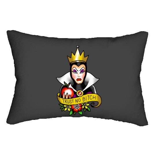 Get Here The Evil Queen Trust No Bitch T-Shirt, Snow White Disney Tee Lumbar Pillows