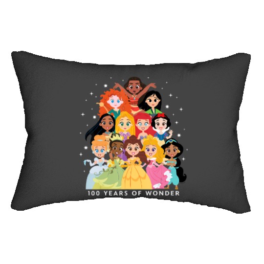disney princess - 100 years of wonder princesses Lumbar Pillows