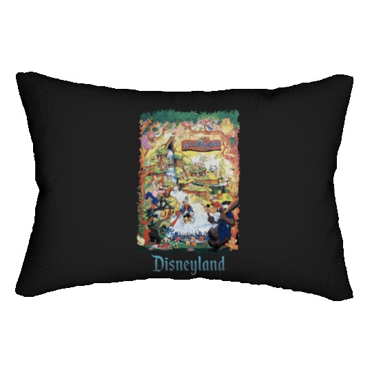 Retro Disneyland Splash Mountain | Disney Characters Splash Mountain Lumbar Pillows