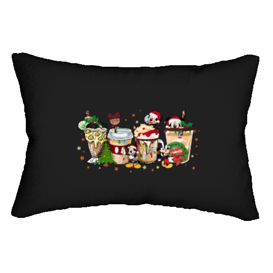 Disney Christmas Coffee Lumbar Pillows, Christmas Coffee Lumbar Pillows