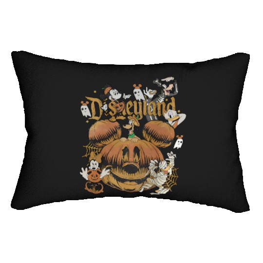 Retro Disneyland Halloween 2 Side Lumbar Pillows, Disneyworld Halloween Lumbar Pillows