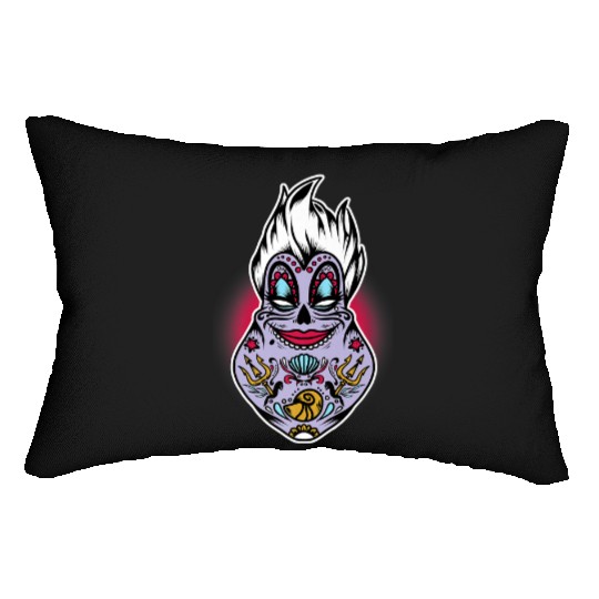 Disney Villains Halloween Ursula Sugar Skull Pre Lumbar Pillows