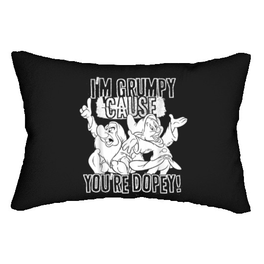 Disney Snow White Grumpy Cause Youre Dopey Graph Lumbar Pillows
