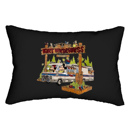 Fort Wilderness Vintage 80's Style Disney Resort Lumbar Pillows