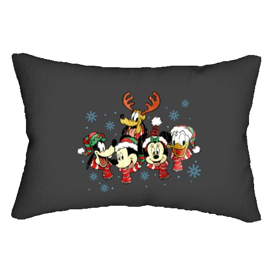 Discover Vintage Disney Christmas Lumbar Pillows, Mickey and Friends Christmas Lumbar Pillows, Christmas Lights Lumbar Pillows