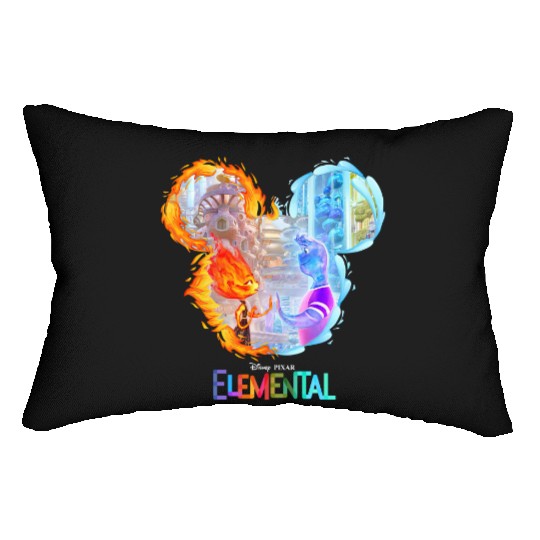 Disney Elemental 2023 Lumbar Pillows, Disney Pixar Elemental Lumbar Pillows