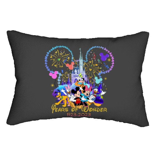 Discover Disney 100 Years Of Wonder Lumbar Pillows, Disney 100th Anniversary Lumbar Pillows, Disney Magic Castle Lumbar Pillows